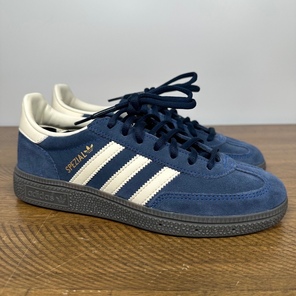 Adidas Handball Spezial Sneakers Men 5 Women 6 Indigo Navy Suede Gum Sole Shoes